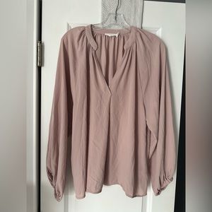 Lush large light rose blouse